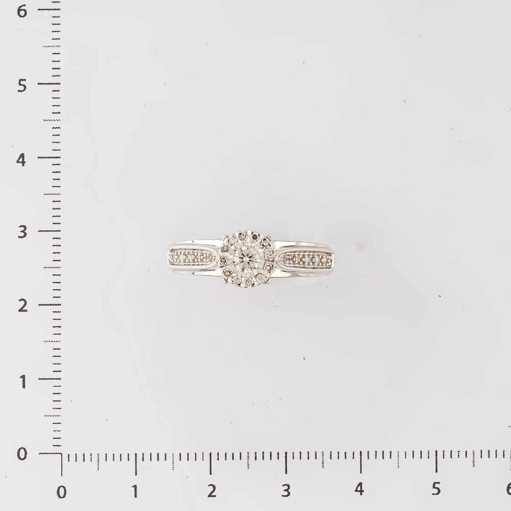 Кольцо с бриллиантом из белого золота 585 пробы