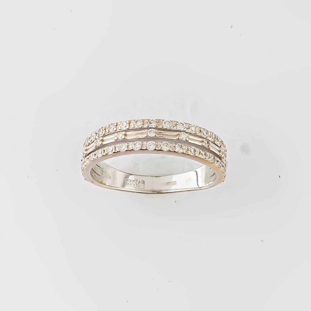 Кольцо с бриллиантом из белого золота 585 пробы