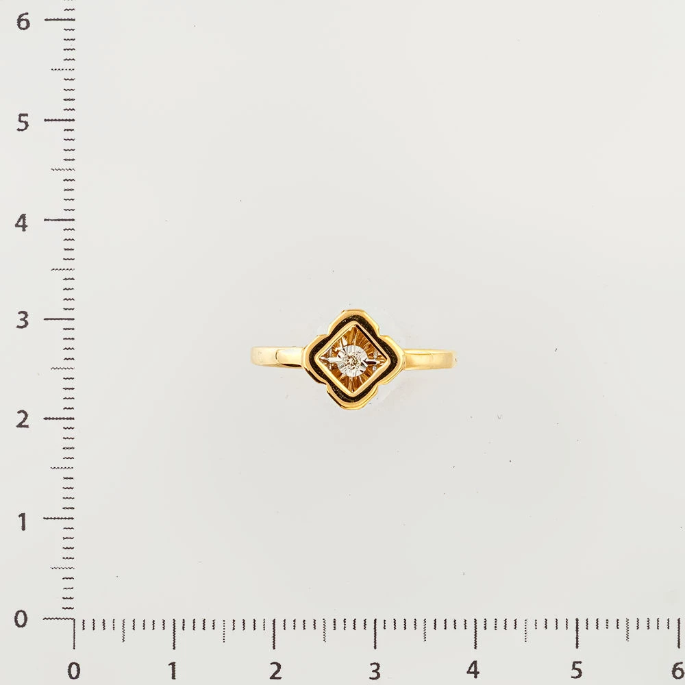 Кольцо с бриллиантом из желтого золота 585 пробы