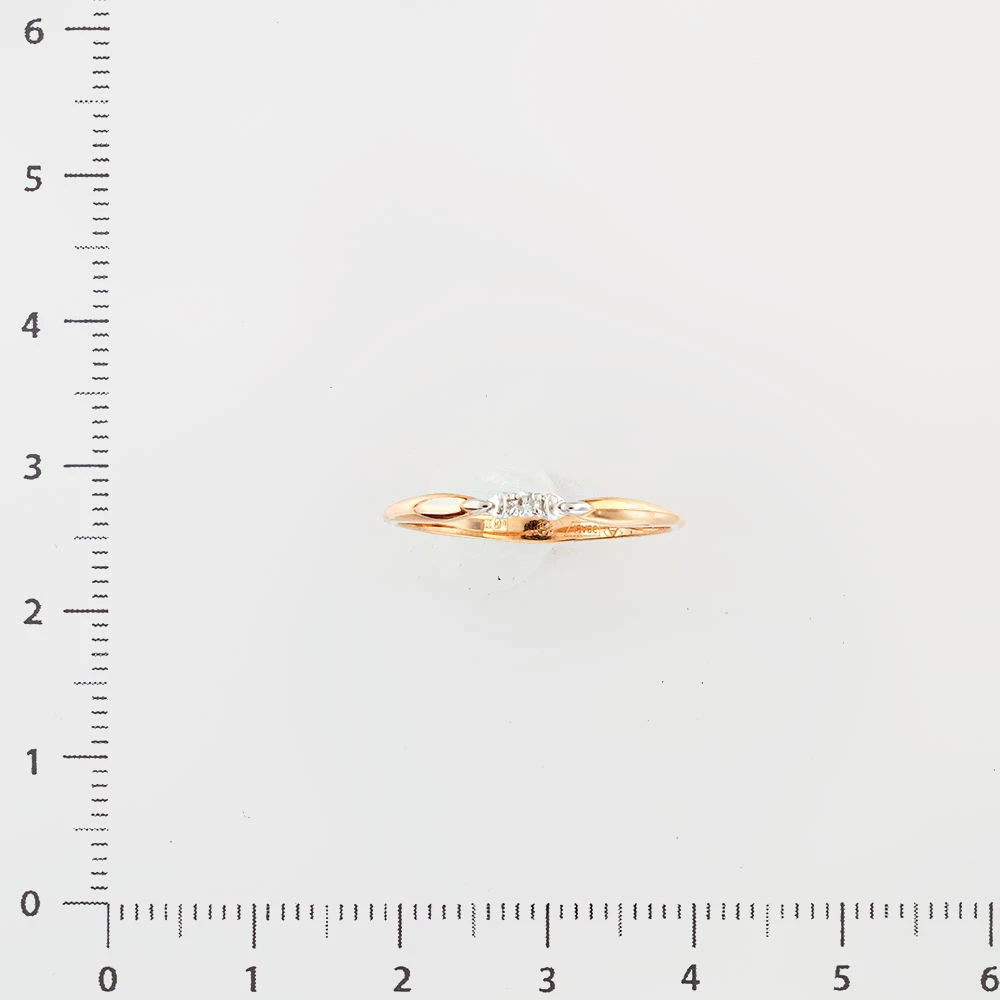 Кольцо с бриллиантом из красного золота 375 пробы