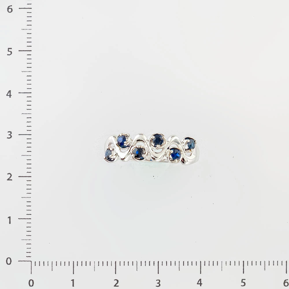 Кольцо с сапфиром из белого золота 585 пробы