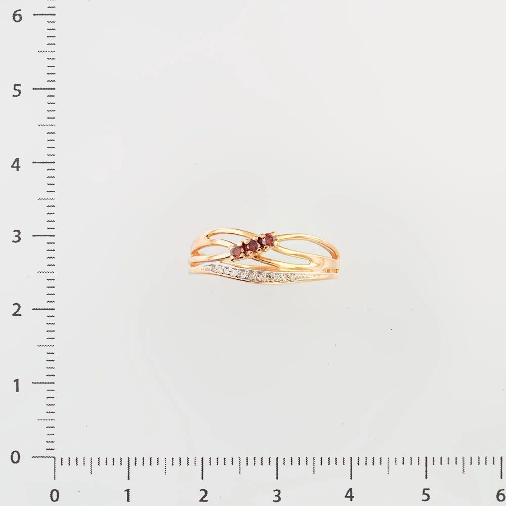 Кольцо с бриллиантом из красного золота 585 пробы