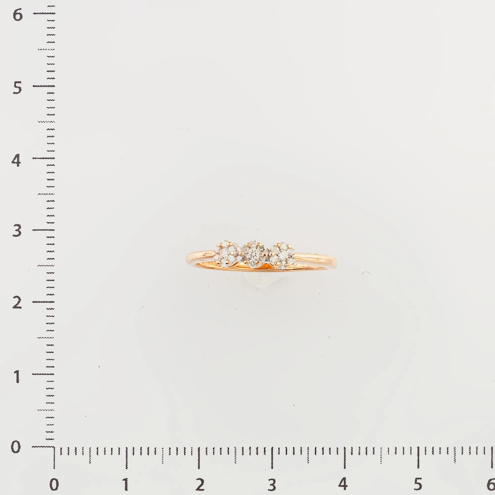 Кольцо с бриллиантом из красного золота 585 пробы