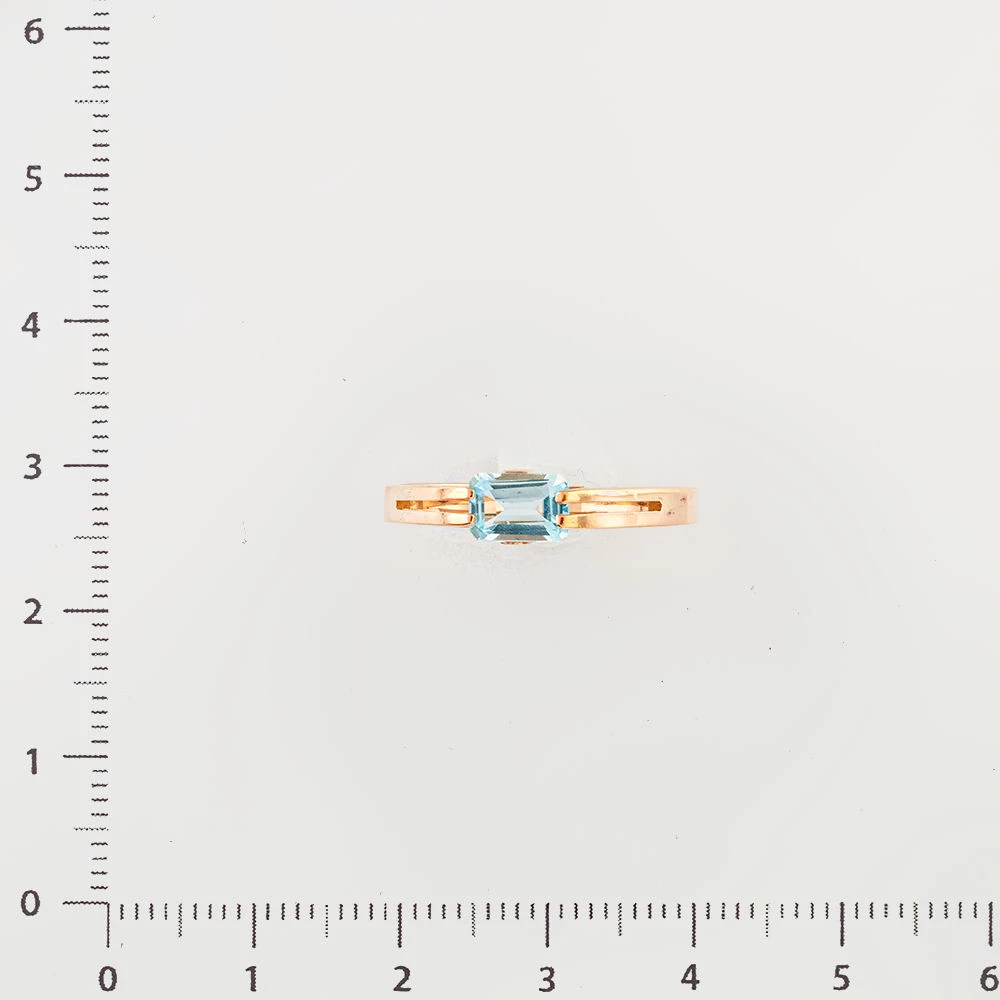 Кольцо с топазом из красного золота 585 пробы