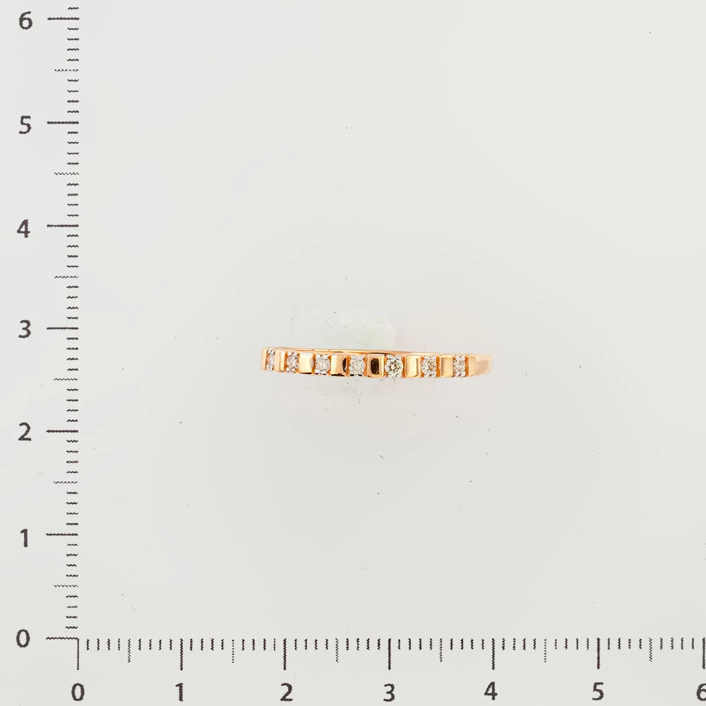 Кольцо с бриллиантом из красного золота 585 пробы