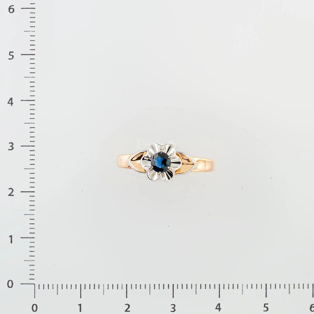 Кольцо с сапфиром из красного золота 585 пробы