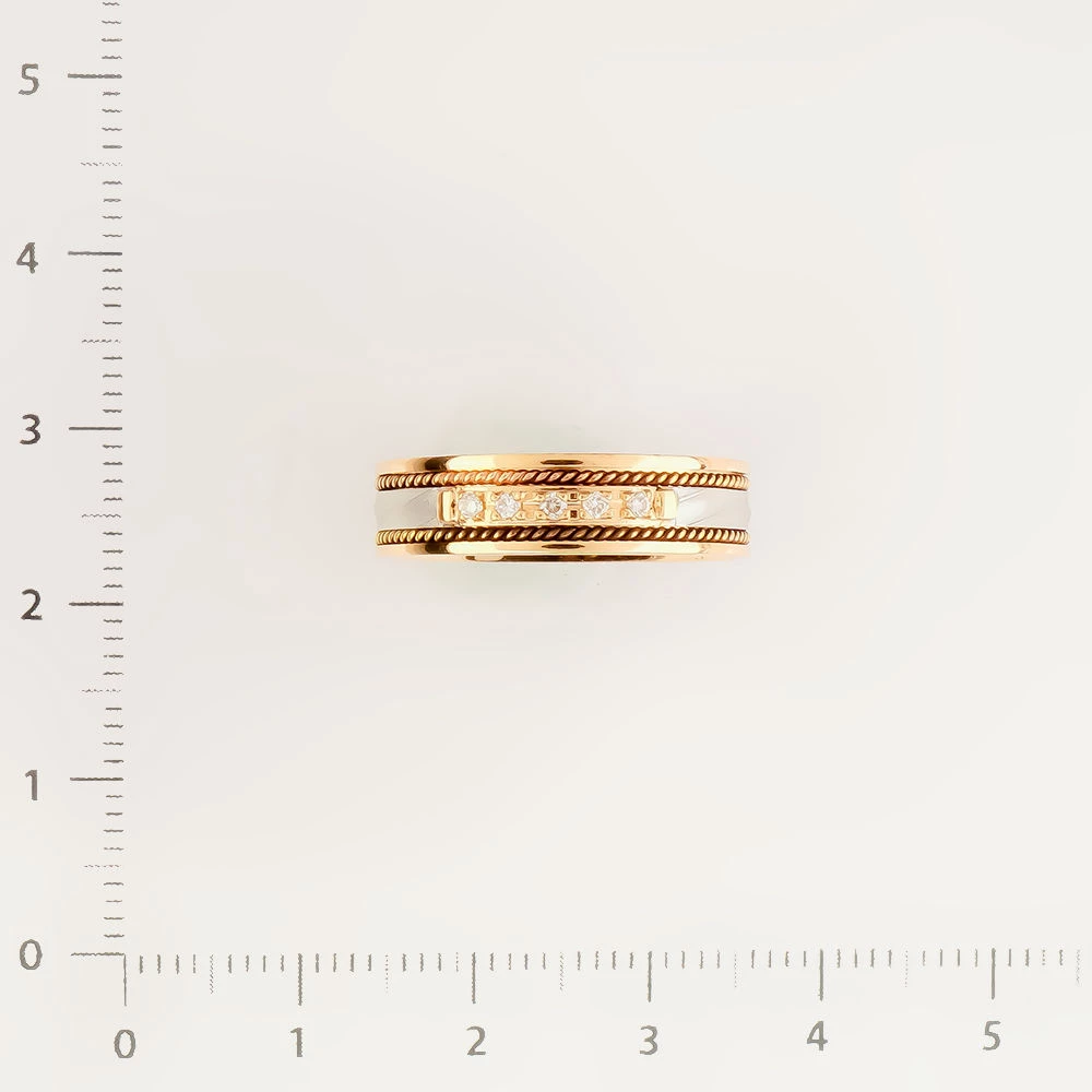 Кольцо с бриллиантом из красного золота 585 пробы