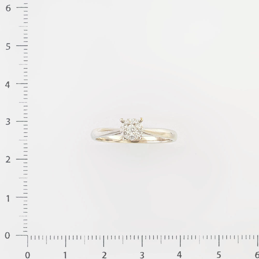 Кольцо с бриллиантом из белого золота 585 пробы