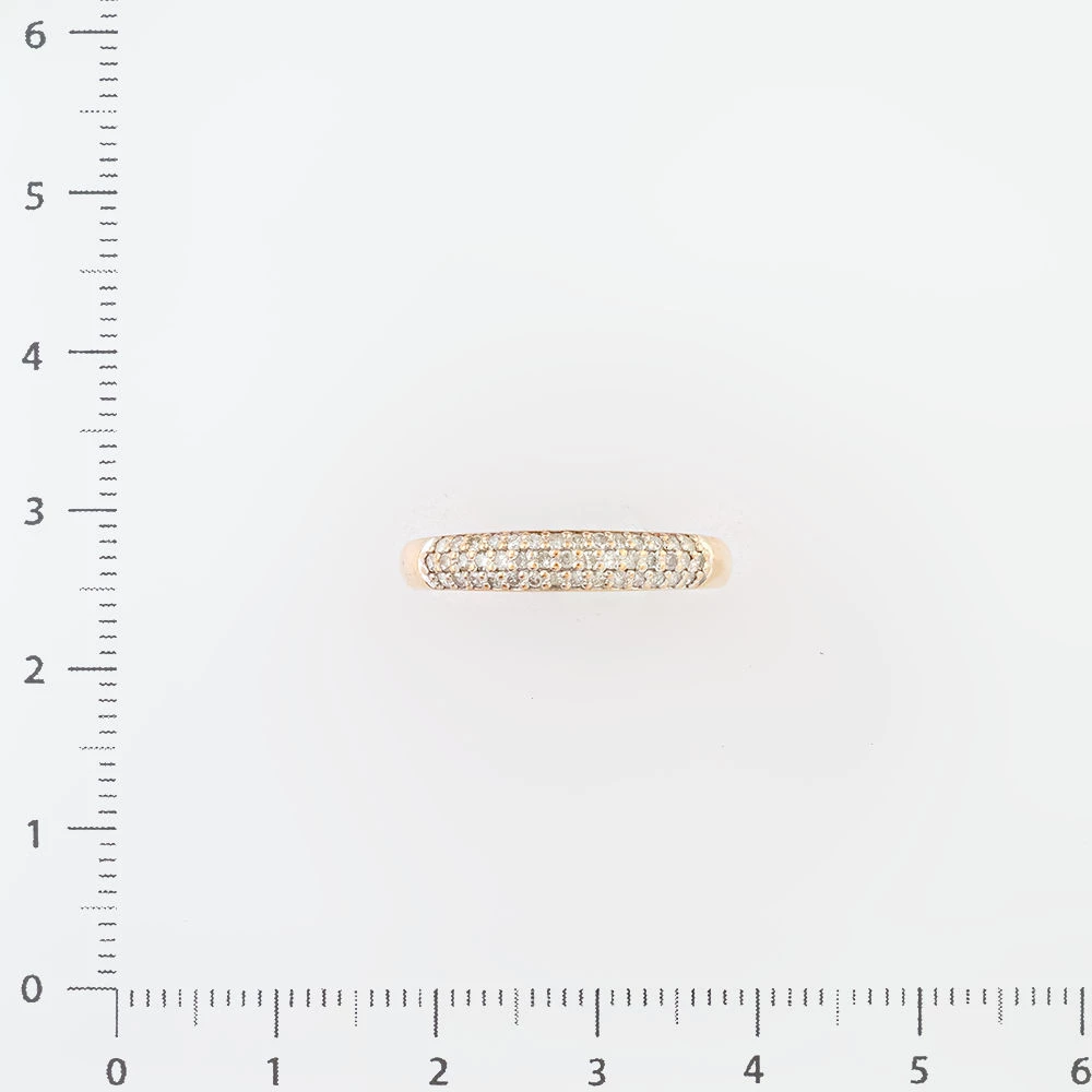 Кольцо с бриллиантом из красного золота 585 пробы