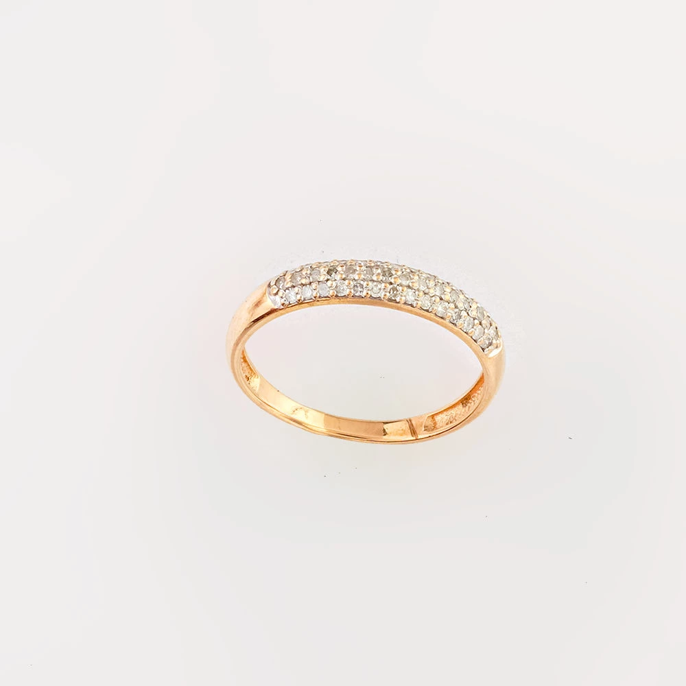 Кольцо с бриллиантом из красного золота 585 пробы