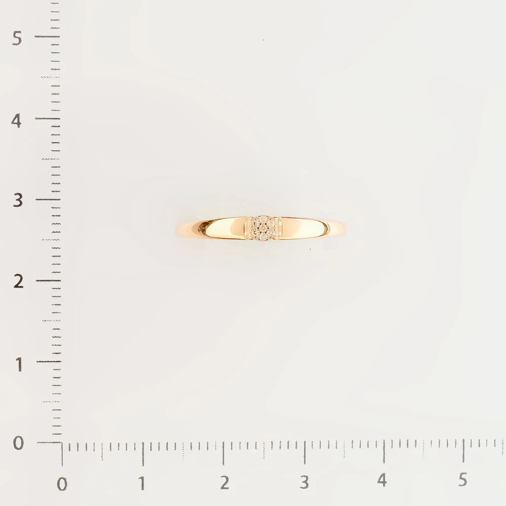 Кольцо с бриллиантом из красного золота 585 пробы