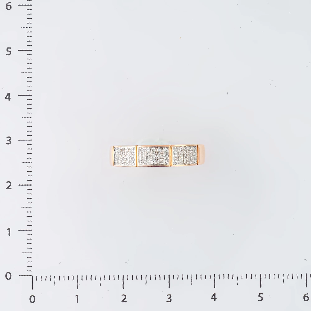 Кольцо с бриллиантом из красного золота 585 пробы