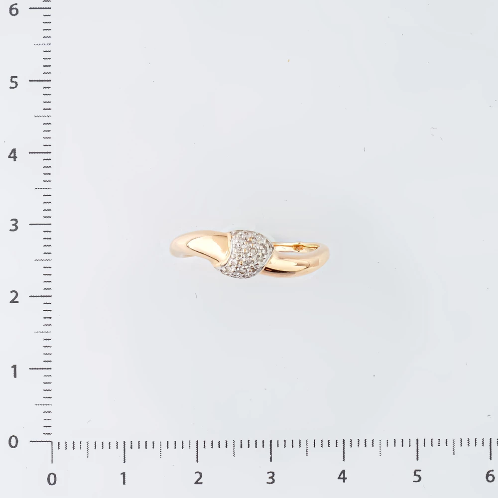 Кольцо с бриллиантом из красного золота 585 пробы