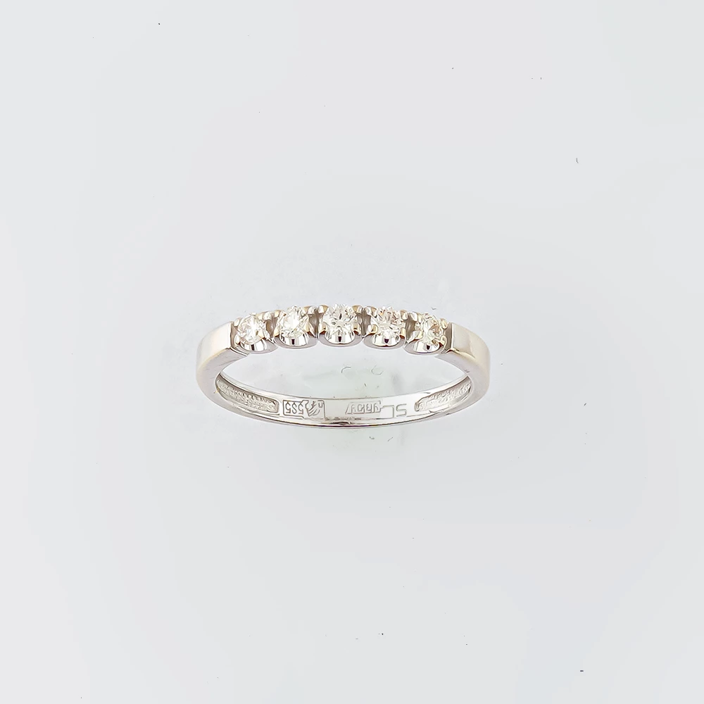 Кольцо с бриллиантом из белого золота 585 пробы