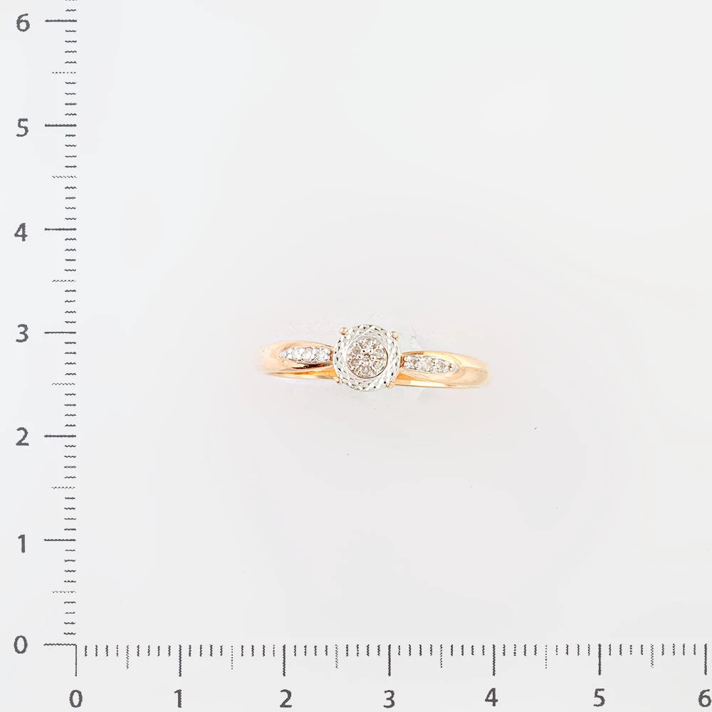 Кольцо с бриллиантом из красного золота 585 пробы