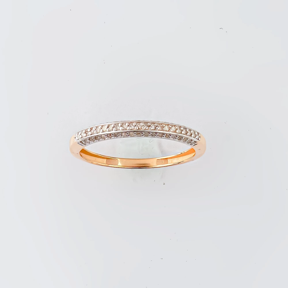 Кольцо с бриллиантом из красного золота 585 пробы