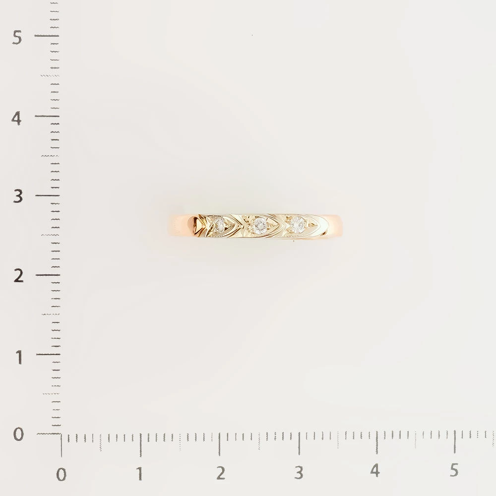 Кольцо с бриллиантом из красного золота 585 пробы