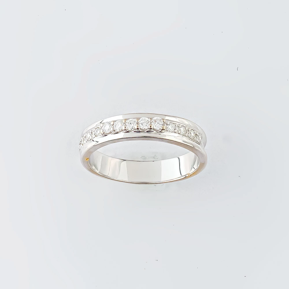 Кольцо с бриллиантом из белого золота 585 пробы