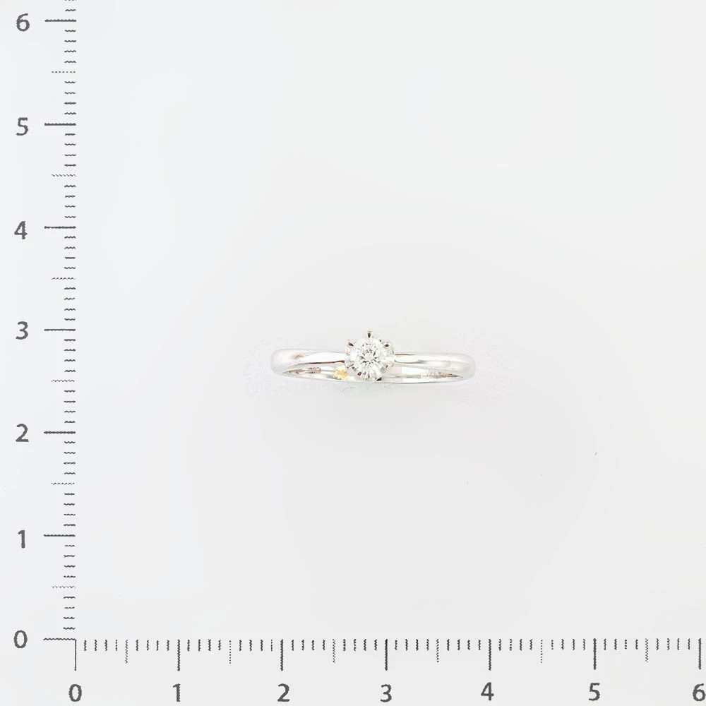 Кольцо с бриллиантом из белого золота 585 пробы