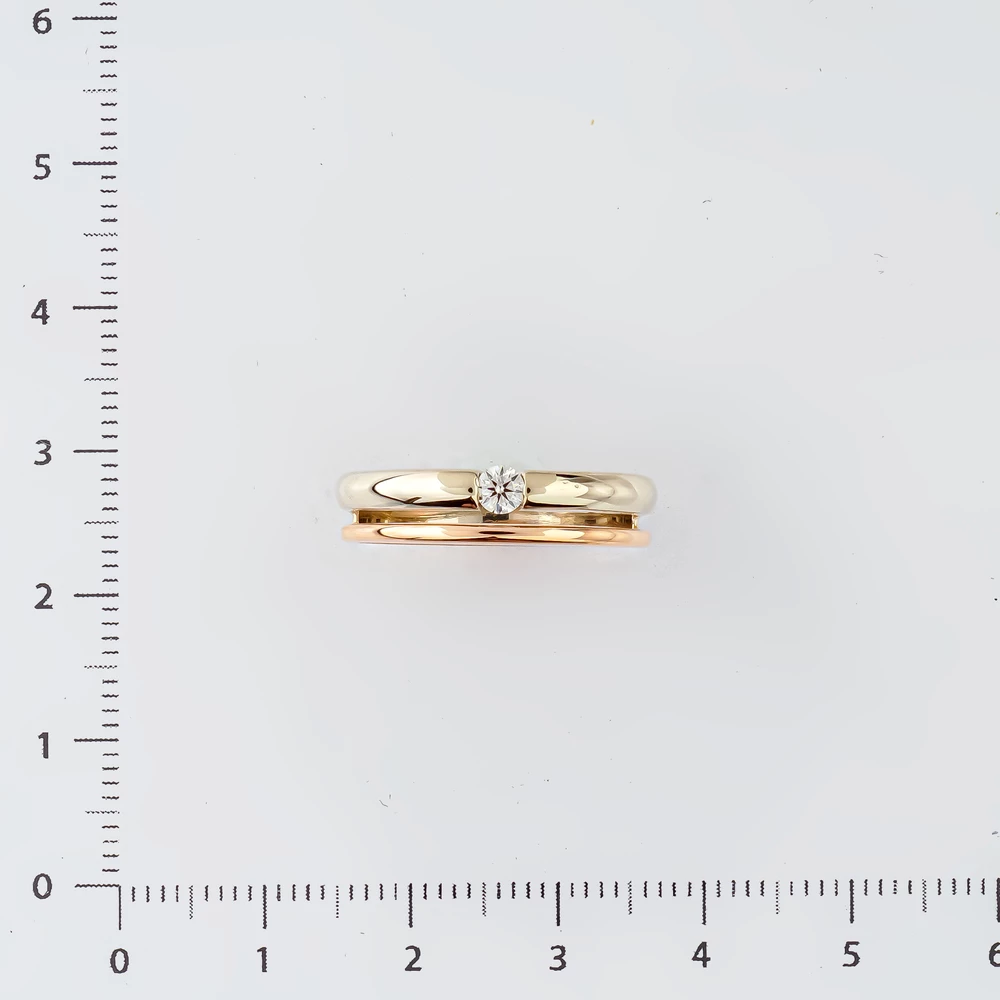 Кольцо с бриллиантом из красного золота 585 пробы