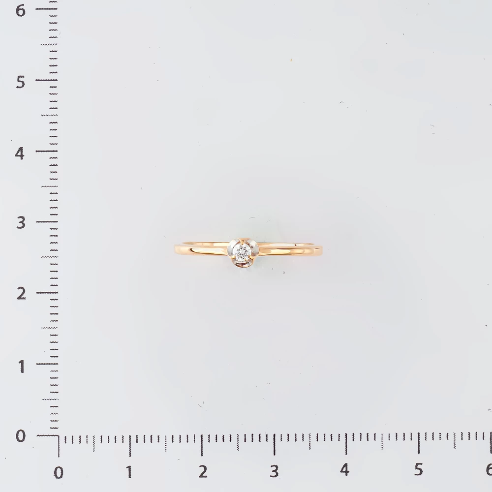 Кольцо с бриллиантом из желтого золота 585 пробы