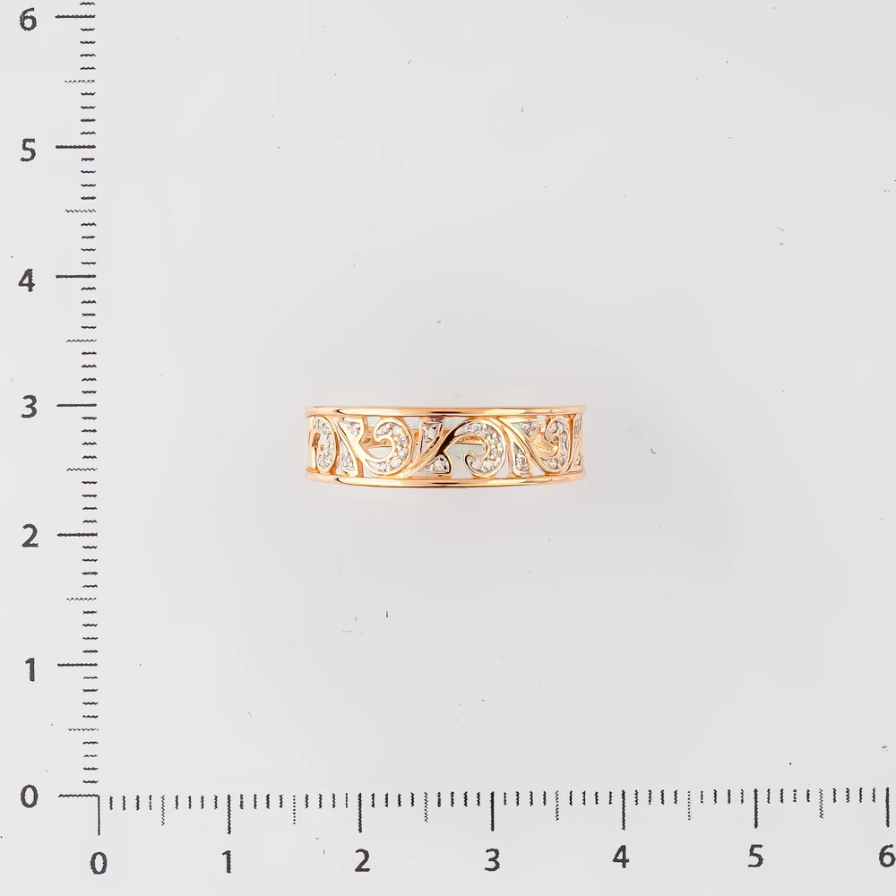 Кольцо с бриллиантом из красного золота 585 пробы