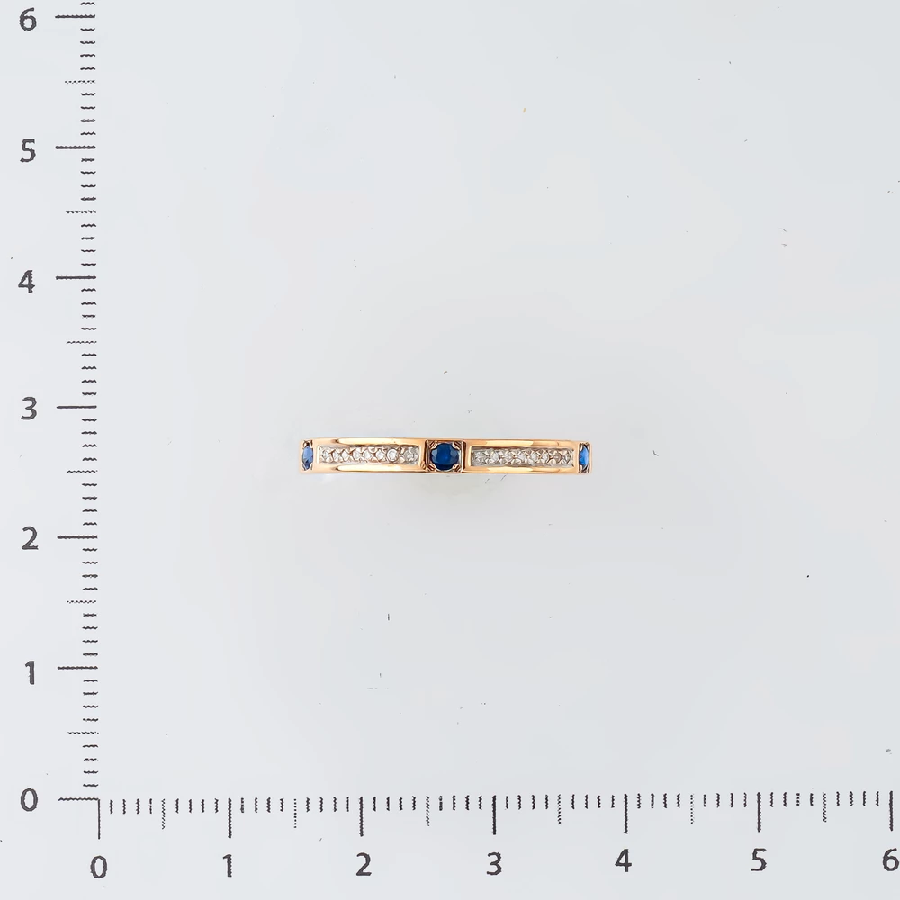 Кольцо с сапфиром из красного золота 585 пробы