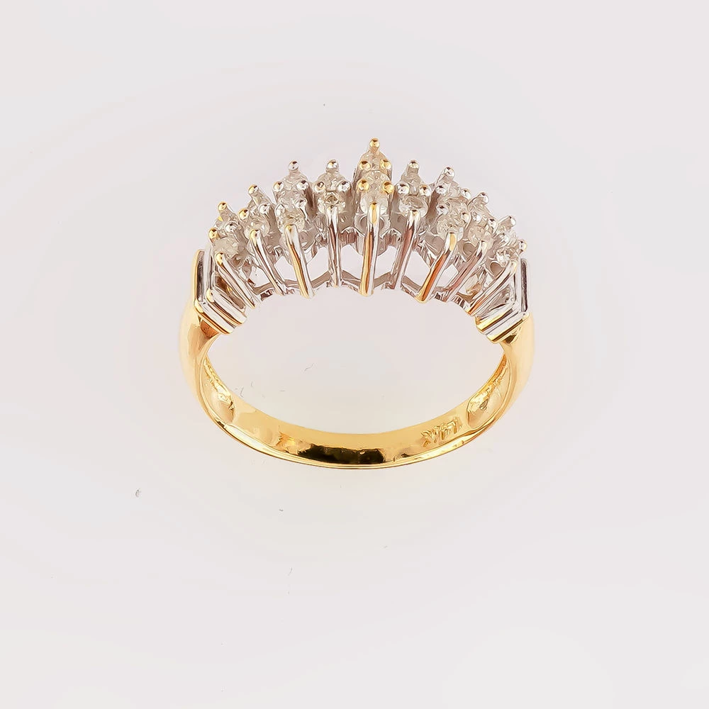 Кольцо с бриллиантом из желтого золота 500 пробы Кольцо с бриллиантом из желтого золота 500 пробы