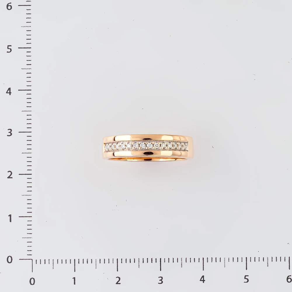 Кольцо с бриллиантом из красного золота 585 пробы