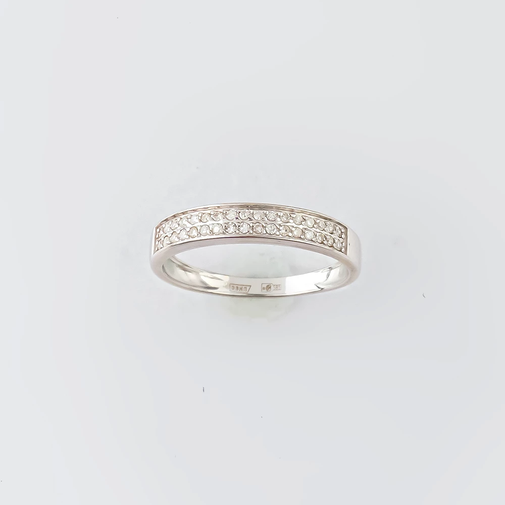 Кольцо с бриллиантом из белого золота 585 пробы