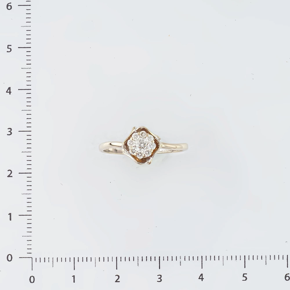 Кольцо с бриллиантом из белого золота 585 пробы