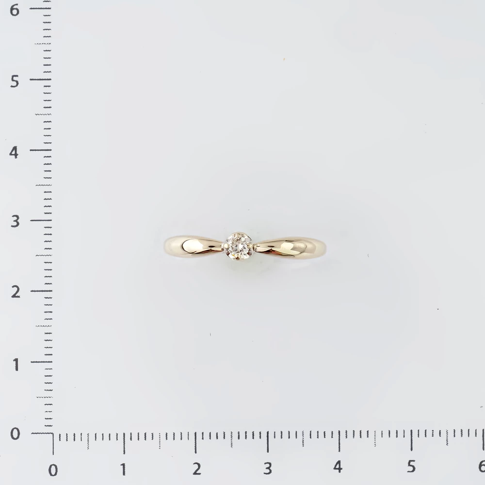 Кольцо с бриллиантом из белого золота 585 пробы