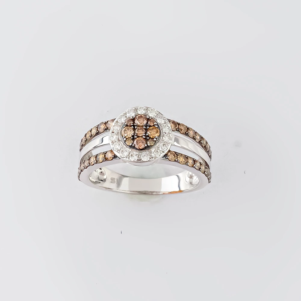 Кольцо с бриллиантом из белого золота 585 пробы