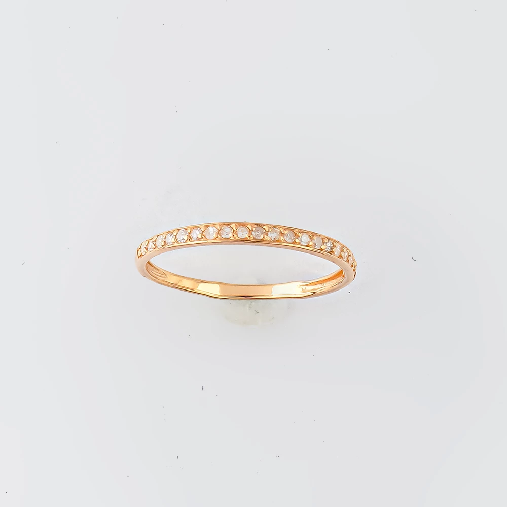 Кольцо с бриллиантом из красного золота 585 пробы