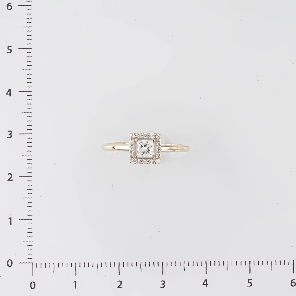 Кольцо с бриллиантом из белого золота 585 пробы