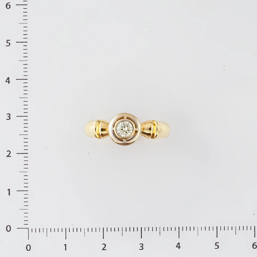 Кольцо с бриллиантом из желтого золота 585 пробы