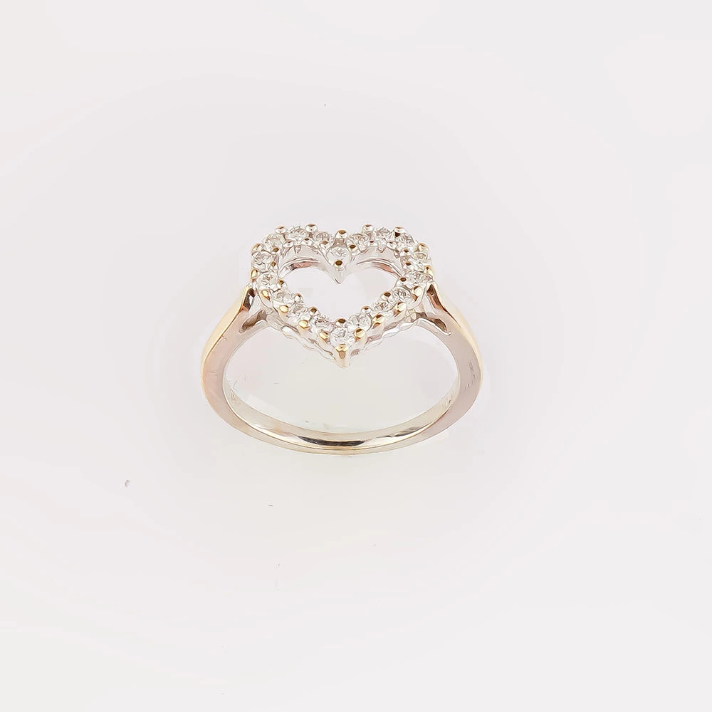 Кольцо с бриллиантом из белого золота 750 пробы