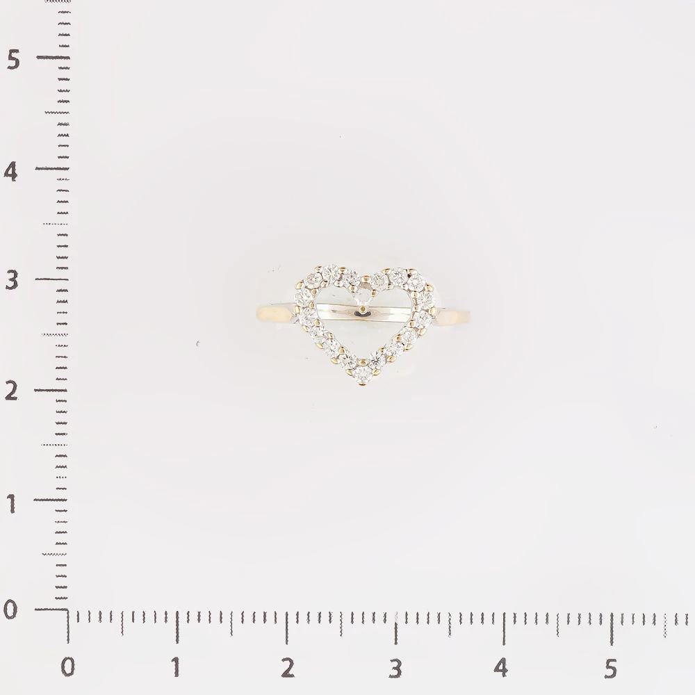 Кольцо с бриллиантом из белого золота 750 пробы