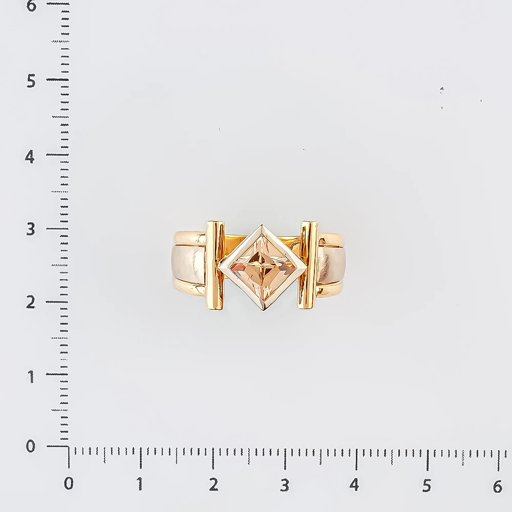 Кольцо с ситаллом из красного золота 585 пробы