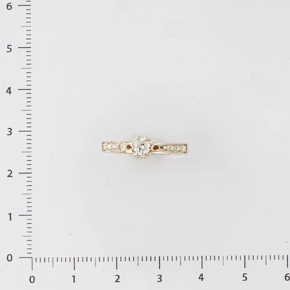 Кольцо с бриллиантом из белого золота 585 пробы