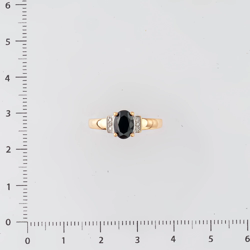 Кольцо с ониксом из красного золота 585 пробы