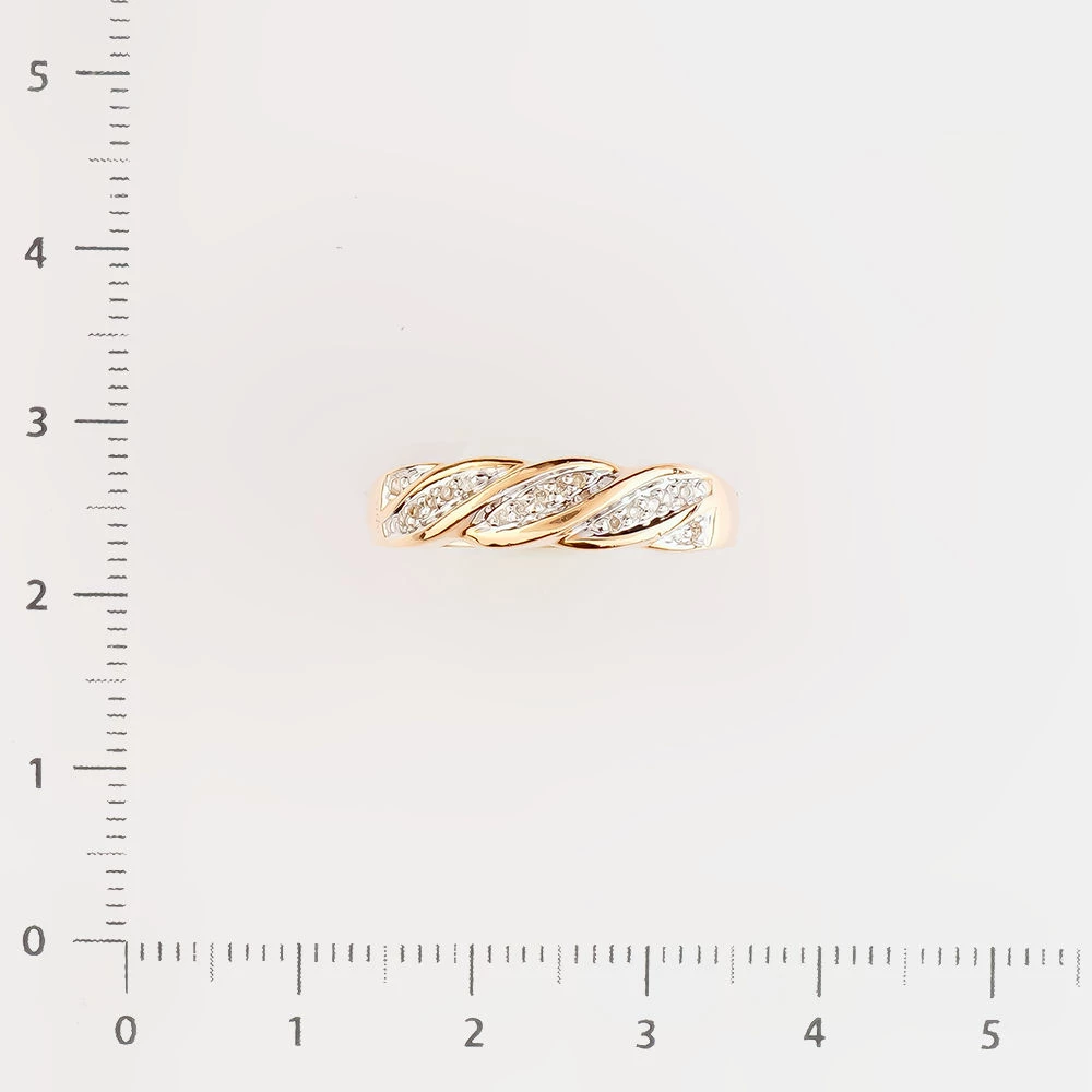 Кольцо с бриллиантом из красного золота 585 пробы