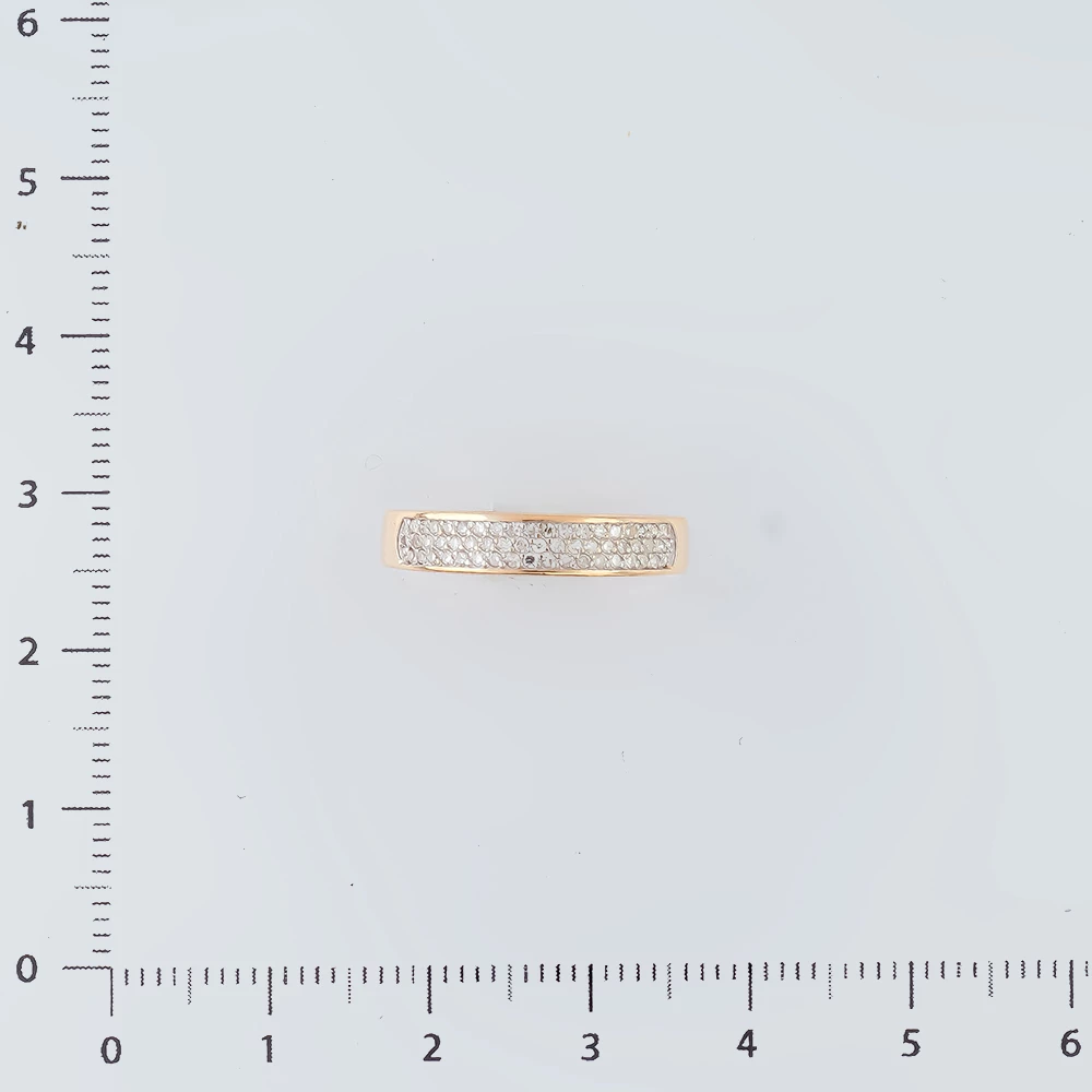 Кольцо с бриллиантом из красного золота 585 пробы