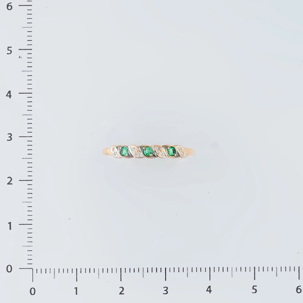 Кольцо с изумрудом из красного золота 585 пробы