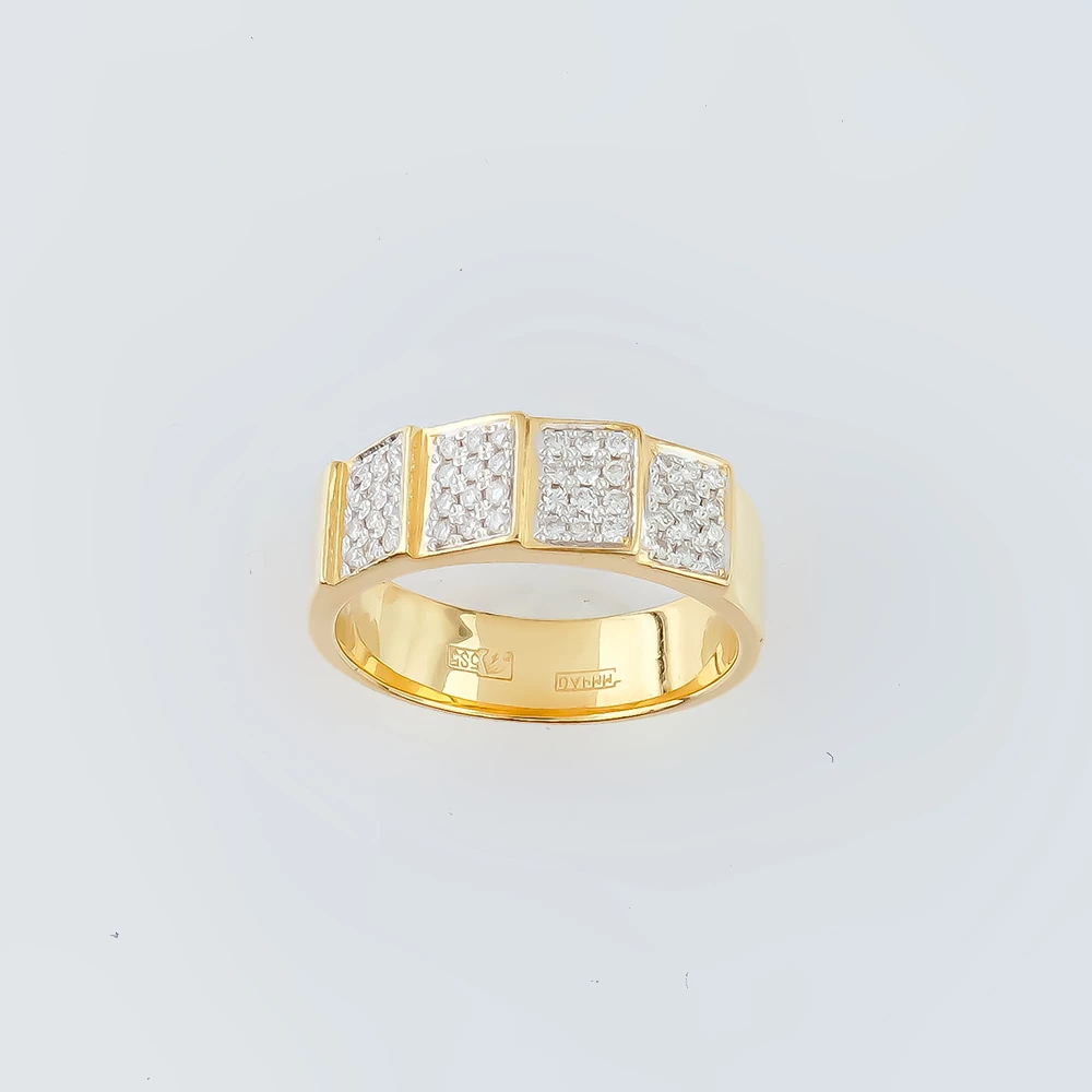 Кольцо с бриллиантом из желтого золота 585 пробы