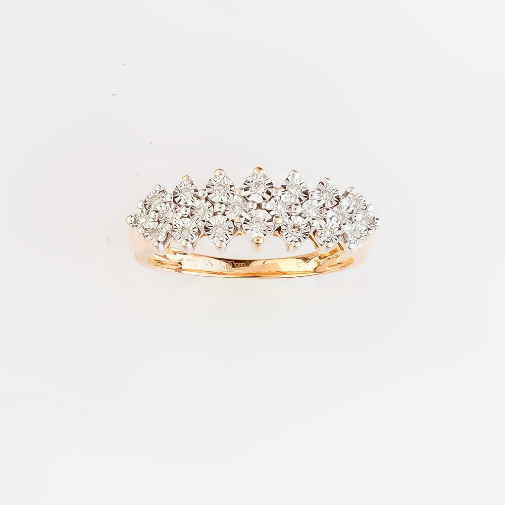 Кольцо с бриллиантом из красного золота 585 пробы