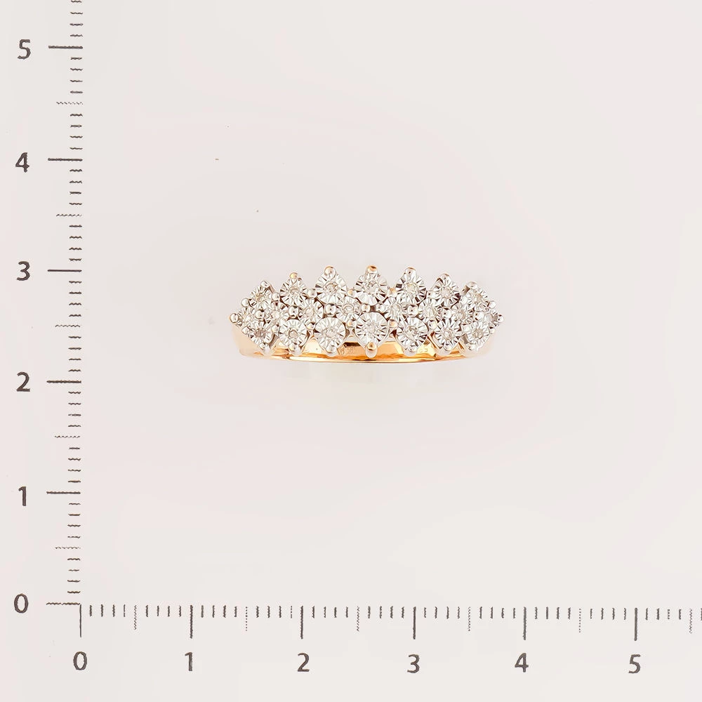 Кольцо с бриллиантом из красного золота 585 пробы