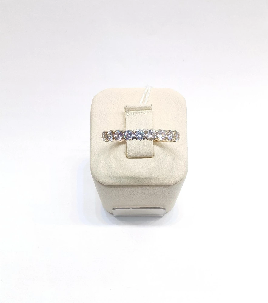 Кольцо с фианитом из красного золота 585 пробы