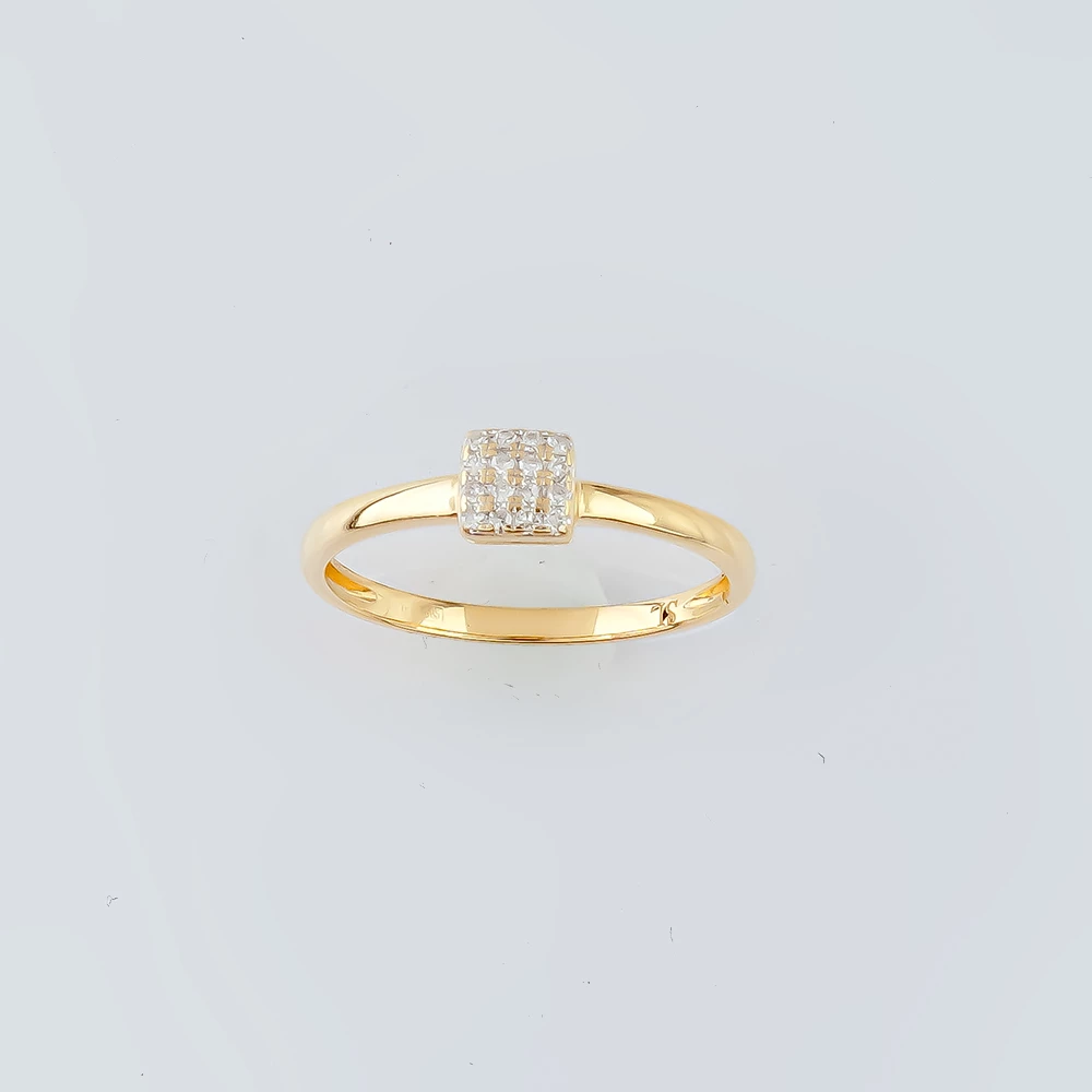 Кольцо с бриллиантом из желтого золота 585 пробы