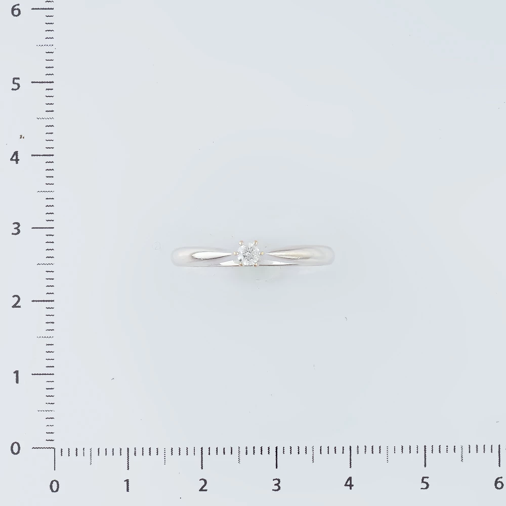 Кольцо с бриллиантом из белого золота 585 пробы